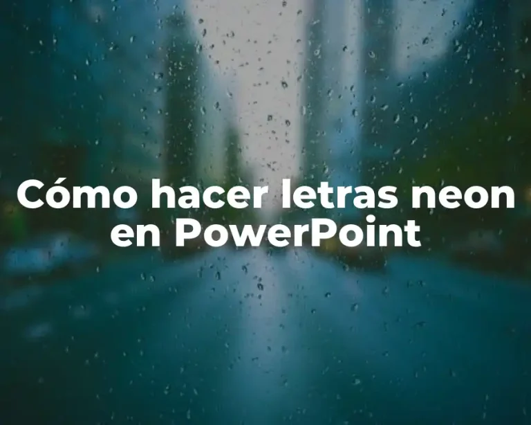 Cómo hacer letras neon en PowerPoint