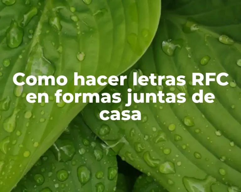 Como hacer letras RFC en formas juntas de casa