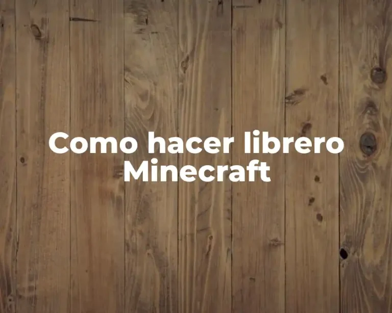 Como hacer librero Minecraft