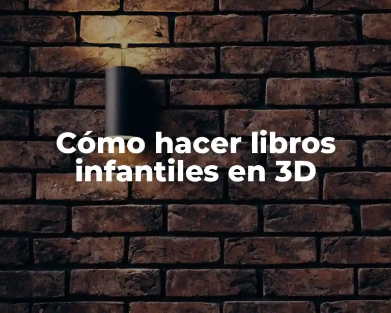 Cómo hacer libros infantiles en 3D