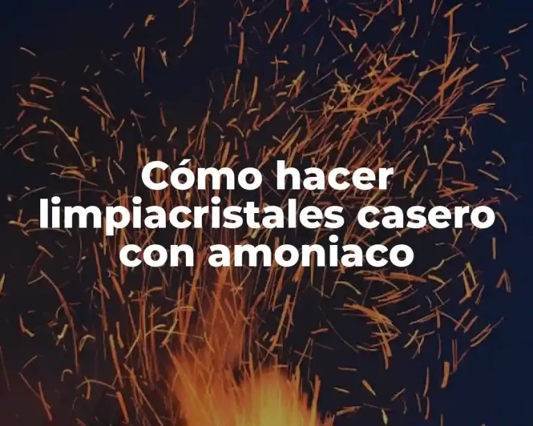 Cómo hacer limpiacristales casero con amoniaco