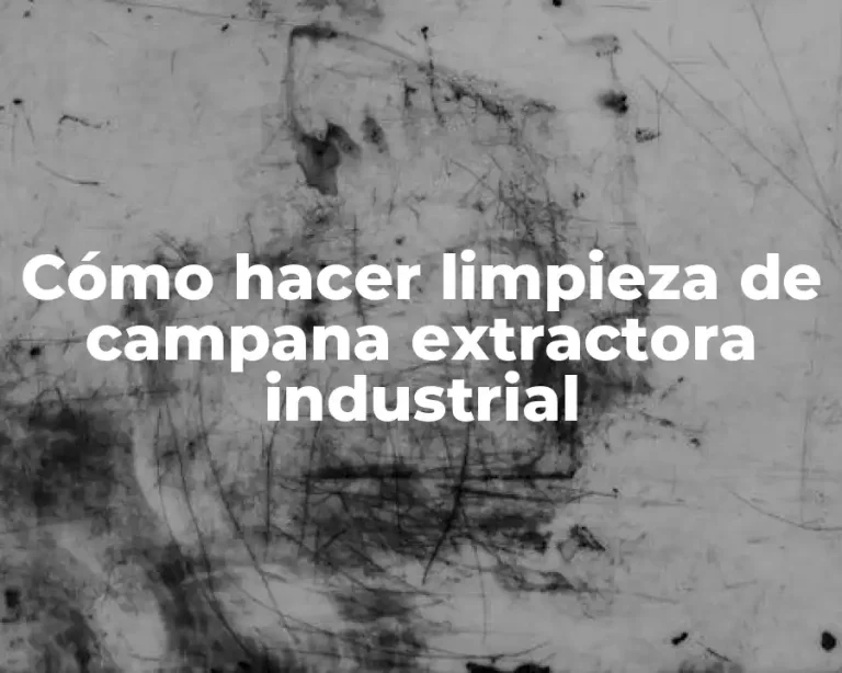 Cómo hacer limpieza de campana extractora industrial