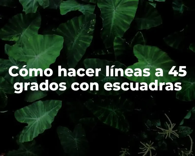 Cómo hacer líneas a 45 grados con escuadras