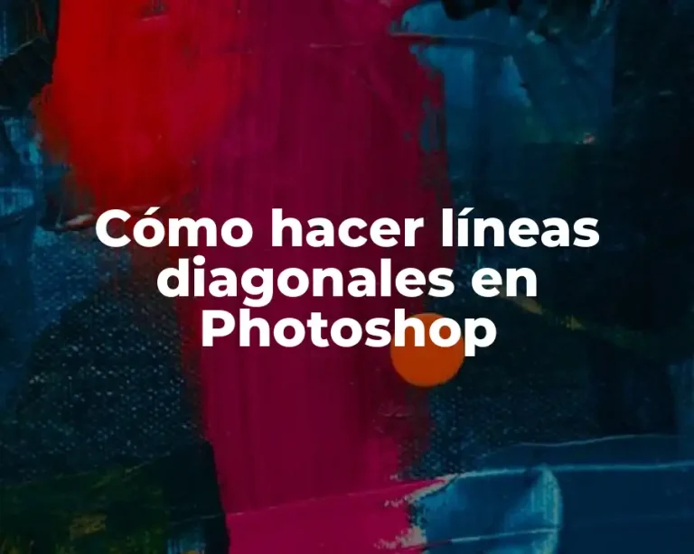 Cómo hacer líneas diagonales en Photoshop