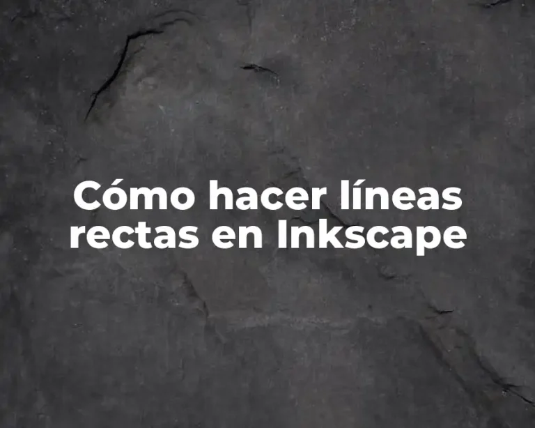 Cómo hacer líneas rectas en Inkscape