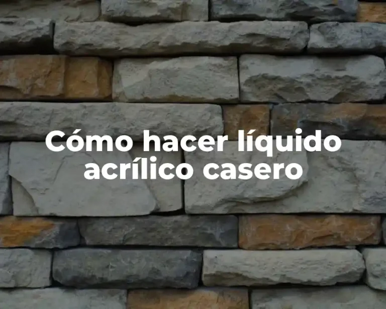 Cómo hacer líquido acrílico casero