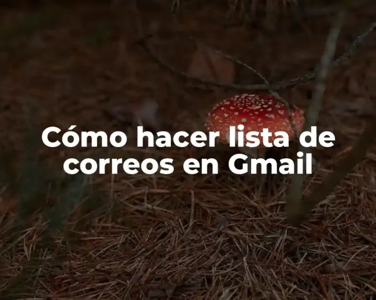 Cómo hacer lista de correos en Gmail