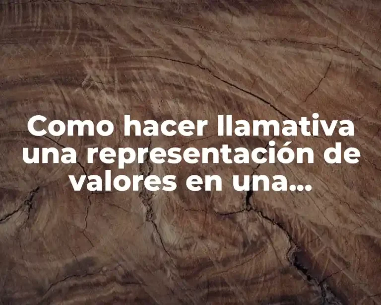 Como hacer llamativa una representación de valores en una exposición