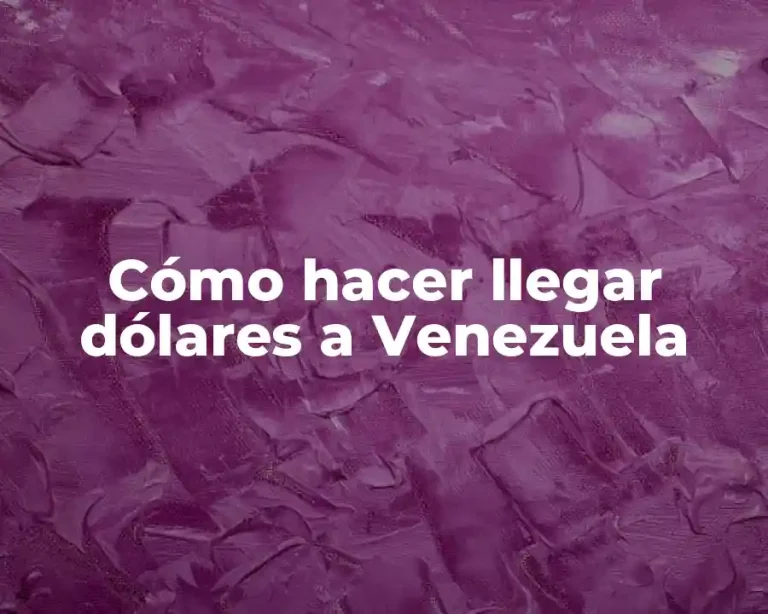 Cómo hacer llegar dólares a Venezuela