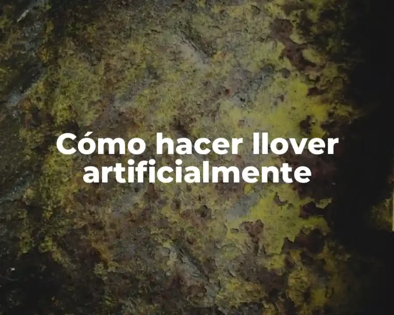 Cómo hacer llover artificialmente