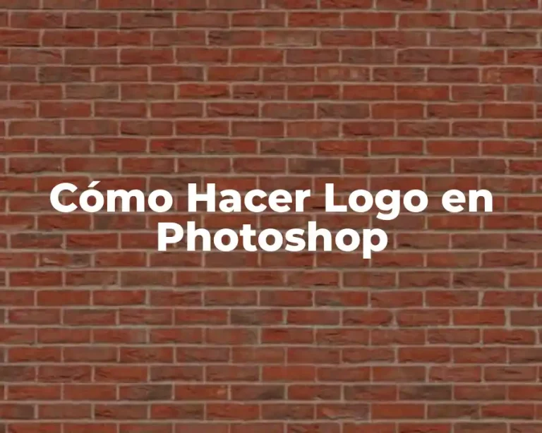 Cómo Hacer Logo en Photoshop