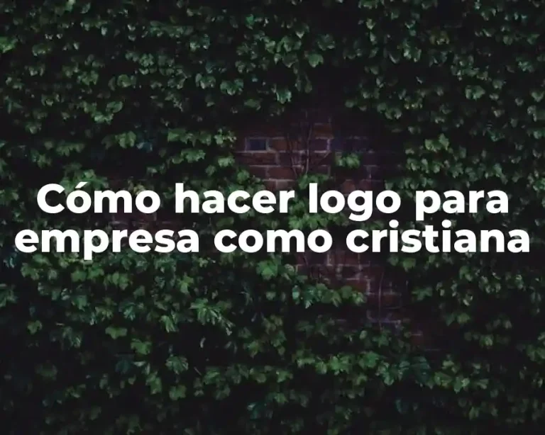 Cómo hacer logo para empresa como cristiana