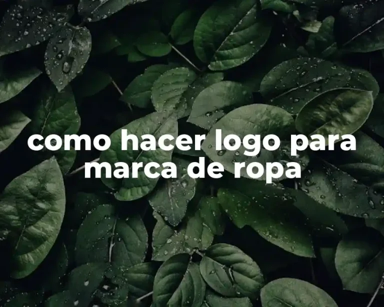 como hacer logo para marca de ropa