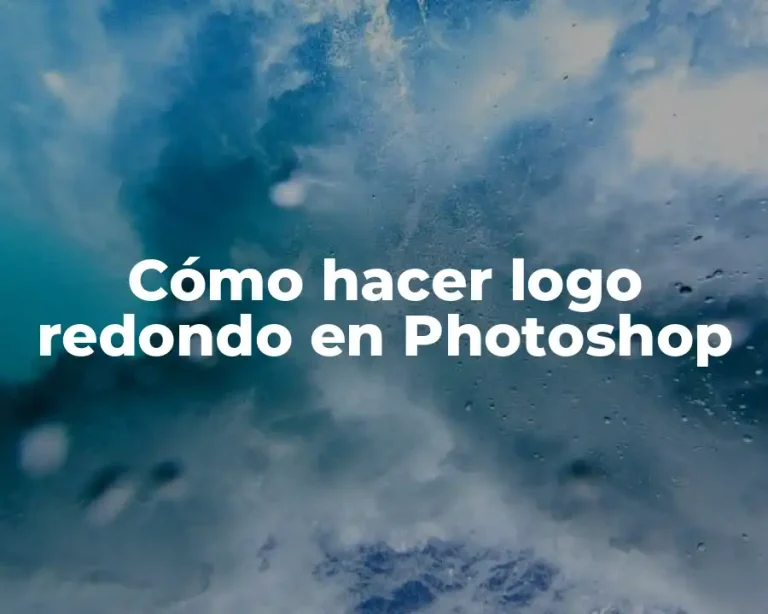 Cómo hacer logo redondo en Photoshop