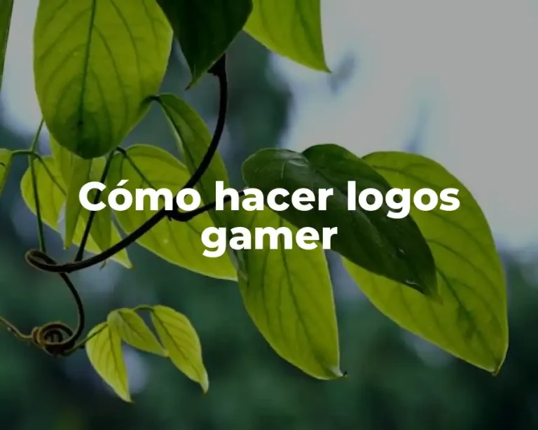Cómo hacer logos gamer