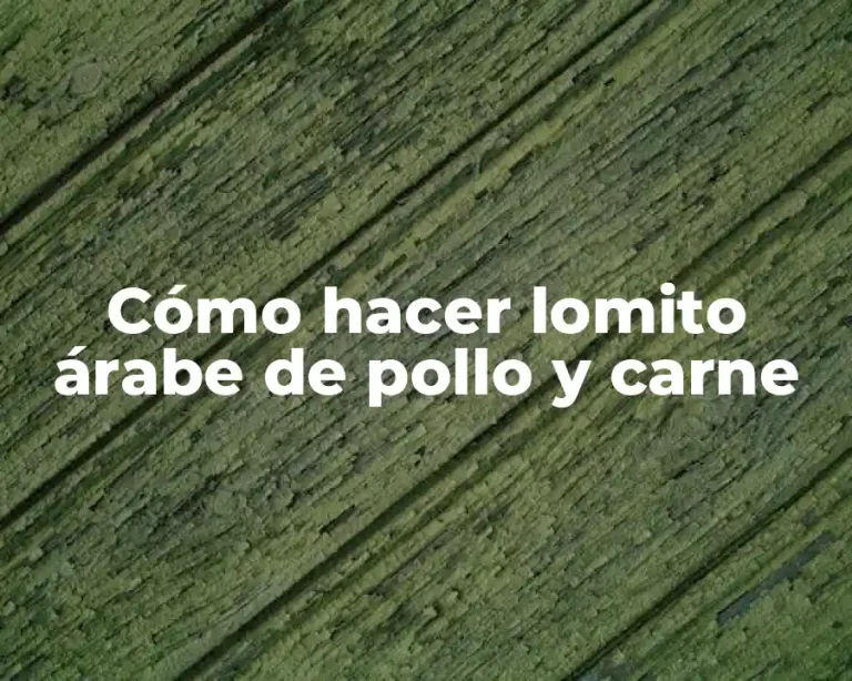Cómo hacer lomito árabe de pollo y carne