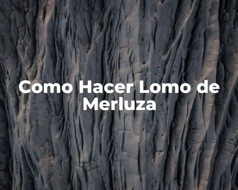 Como Hacer Lomo de Merluza