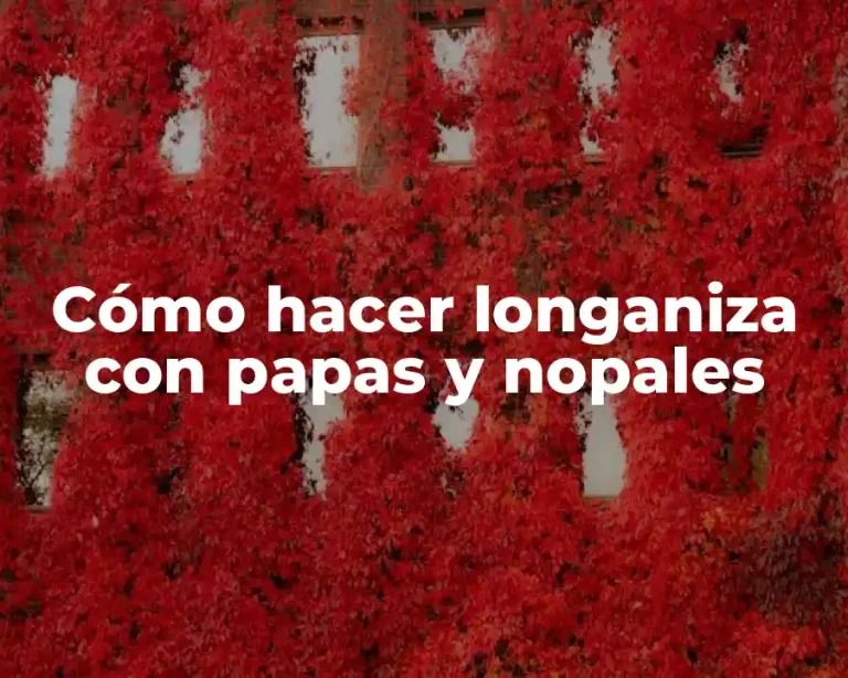 Cómo hacer longaniza con papas y nopales