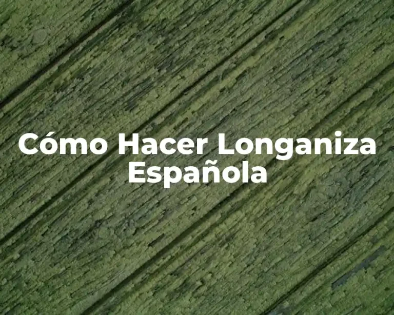 Cómo Hacer Longaniza Española