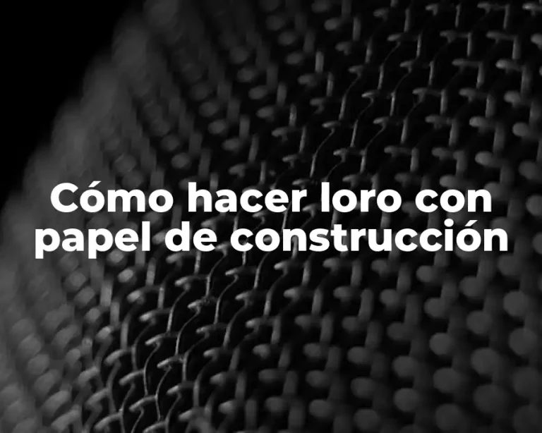 Cómo hacer loro con papel de construcción