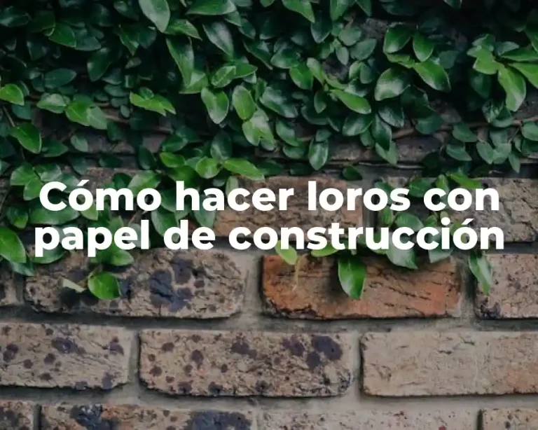 Cómo hacer loros con papel de construcción