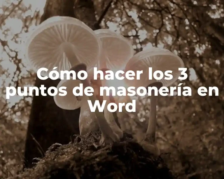 Cómo hacer los 3 puntos de masonería en Word