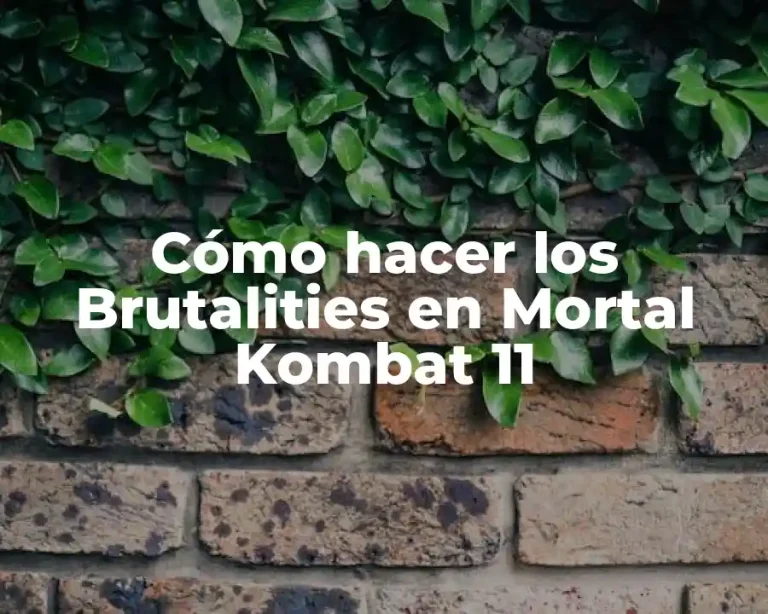 Cómo hacer los Brutalities en Mortal Kombat 11
