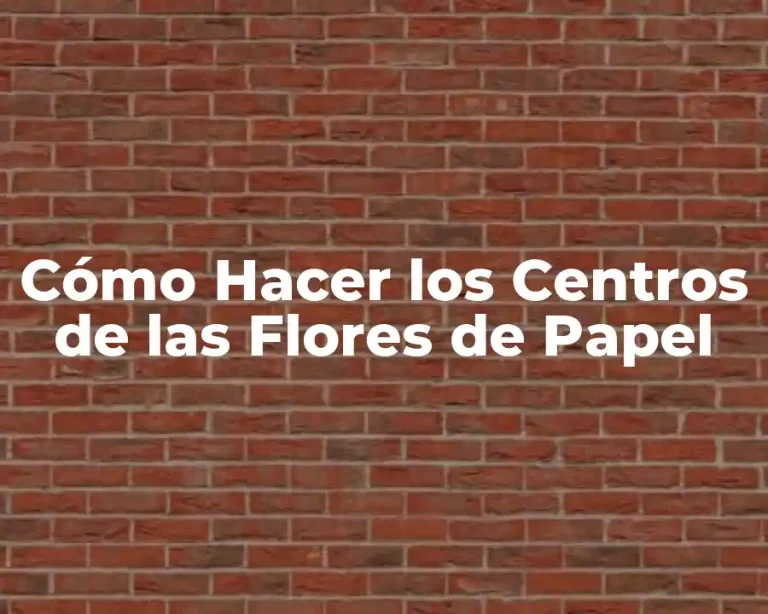 Cómo Hacer los Centros de las Flores de Papel