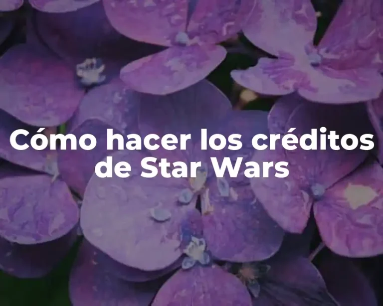 Cómo hacer los créditos de Star Wars