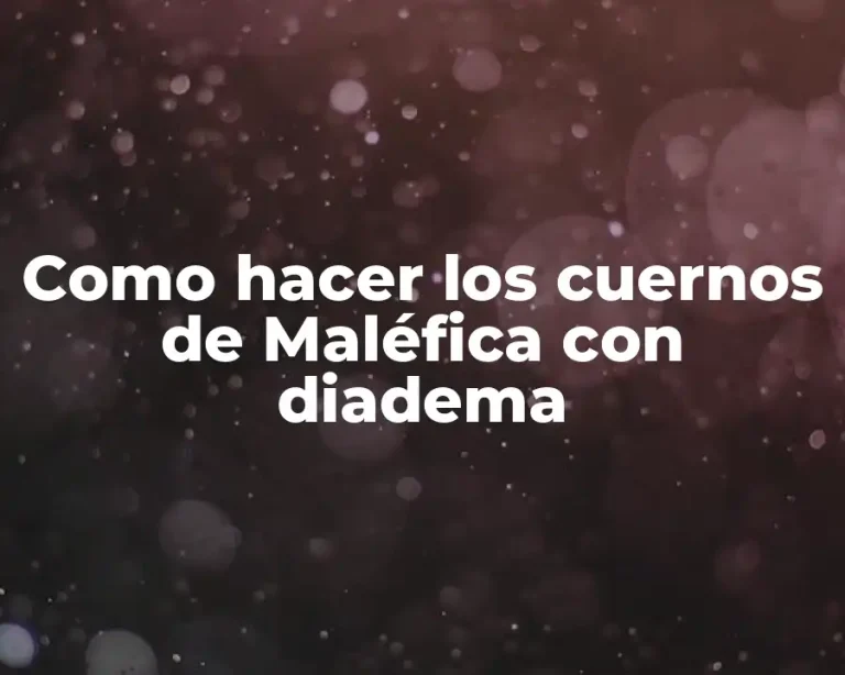 Como hacer los cuernos de Maléfica con diadema