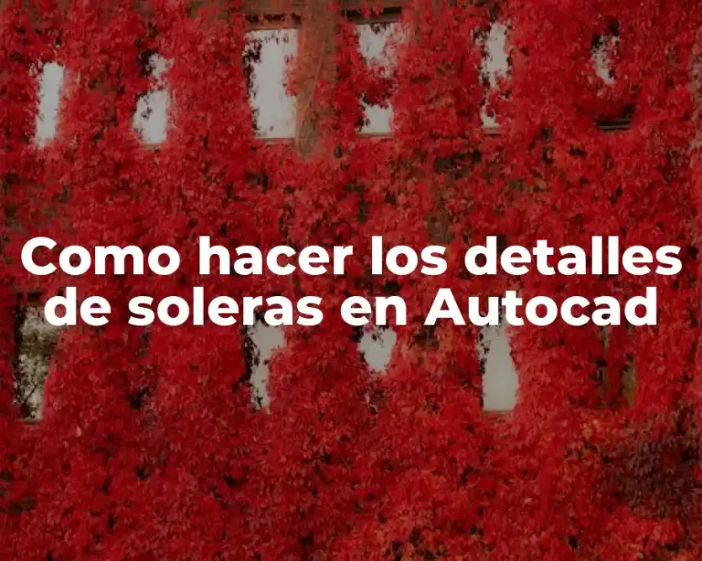 Como hacer los detalles de soleras en Autocad