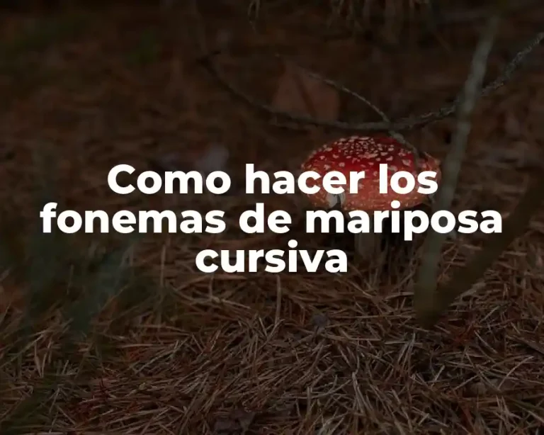 Como hacer los fonemas de mariposa cursiva