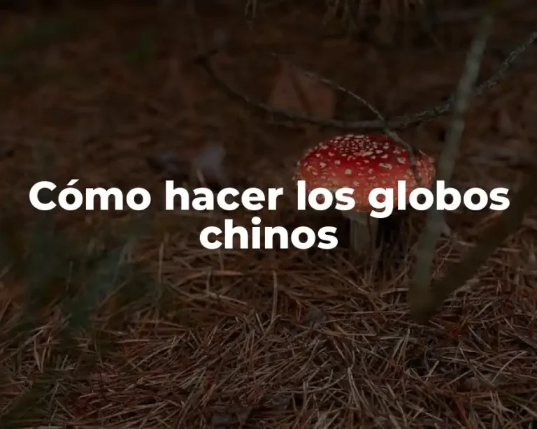 Cómo hacer los globos chinos