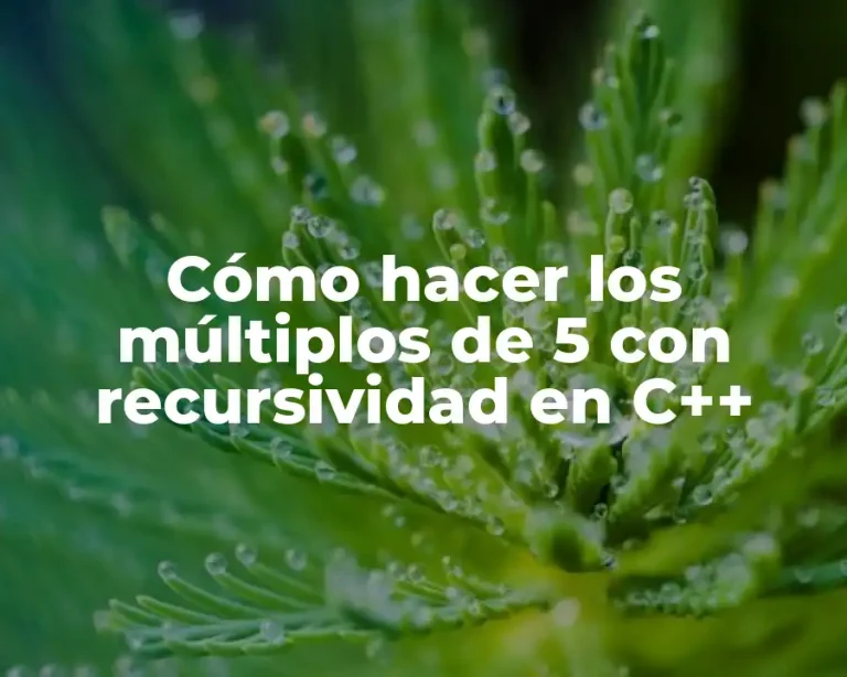 Cómo hacer los múltiplos de 5 con recursividad en C++