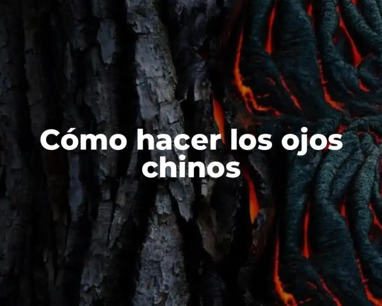 Cómo hacer los ojos chinos