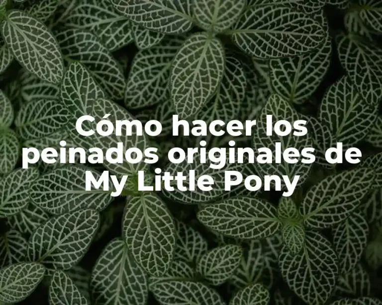 Cómo hacer los peinados originales de My Little Pony