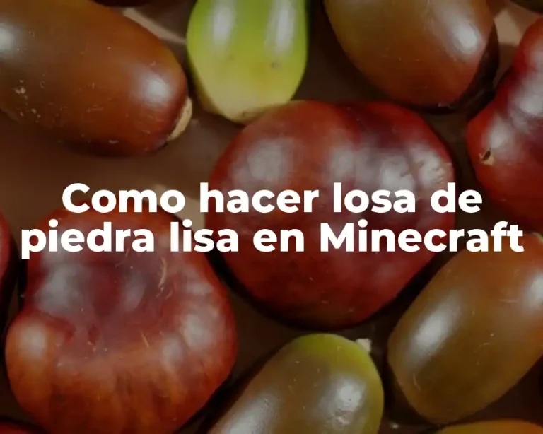 Como hacer losa de piedra lisa en Minecraft