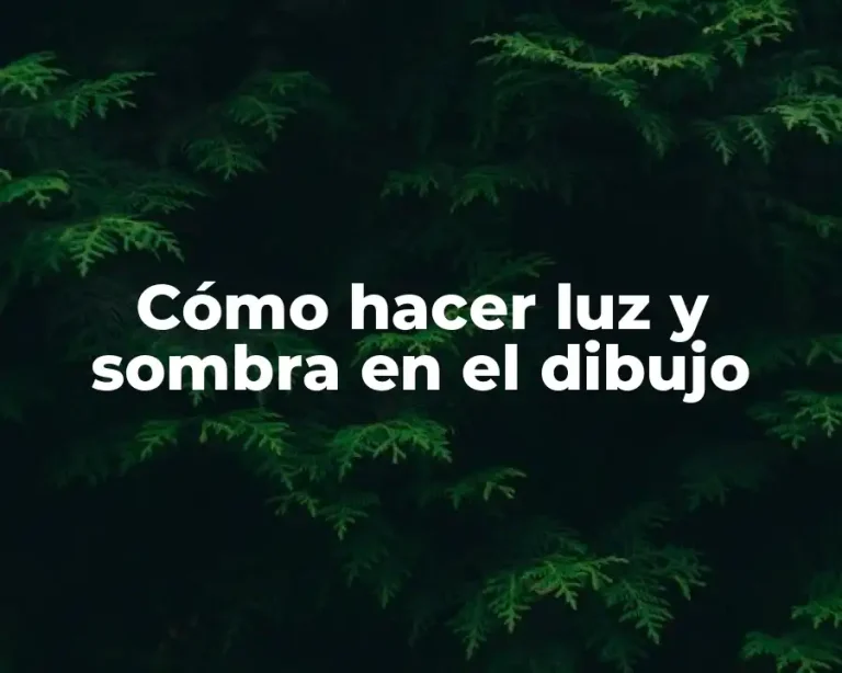 Cómo hacer luz y sombra en el dibujo