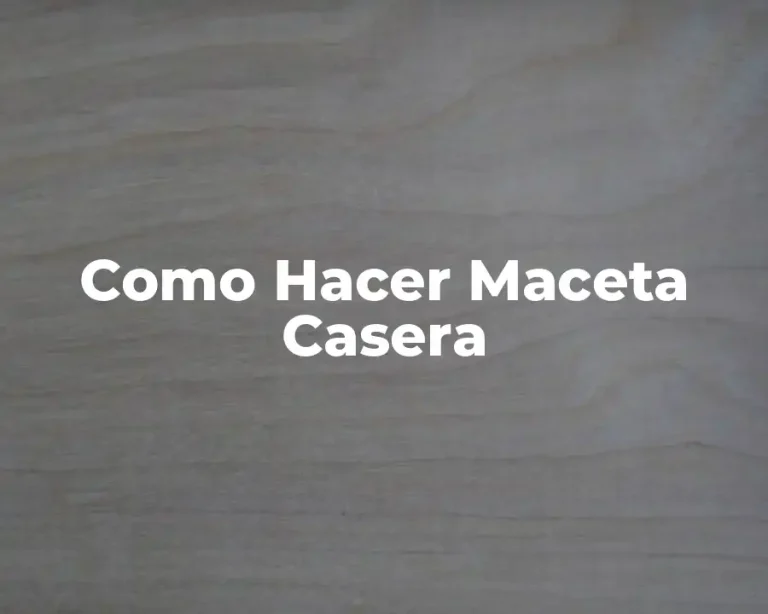 Como Hacer Maceta Casera