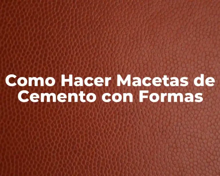 Como Hacer Macetas de Cemento con Formas