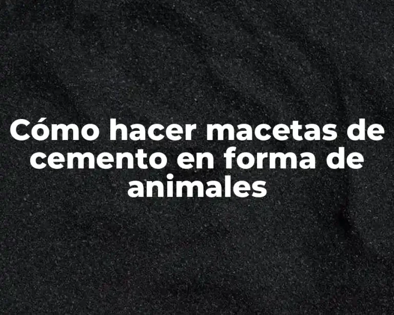 Cómo hacer macetas de cemento en forma de animales