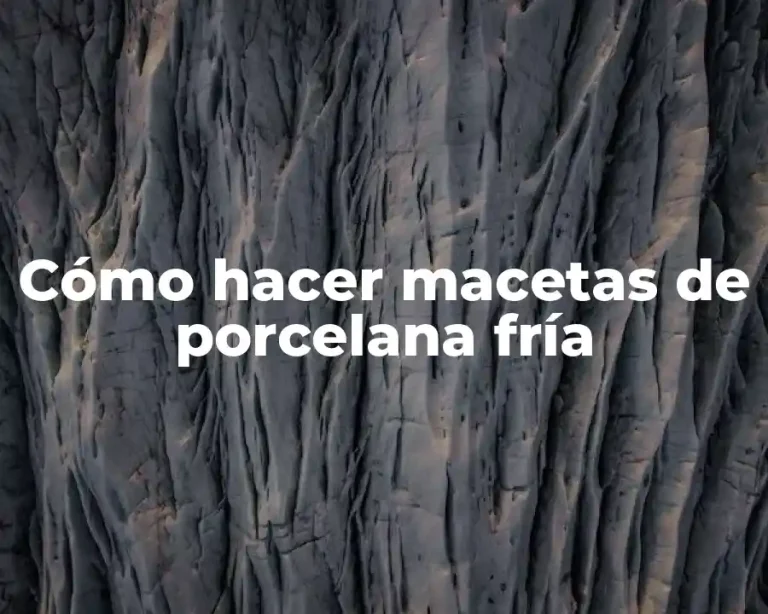 Cómo hacer macetas de porcelana fría