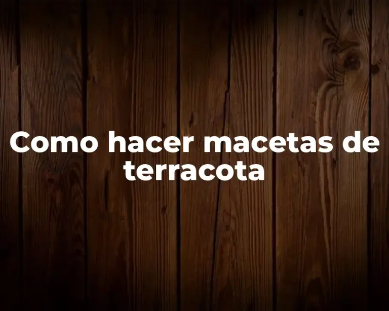 Como hacer macetas de terracota