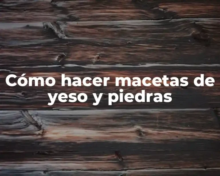 Cómo hacer macetas de yeso y piedras