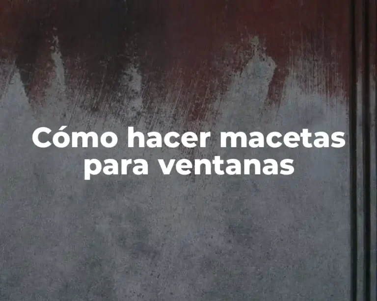 Cómo hacer macetas para ventanas