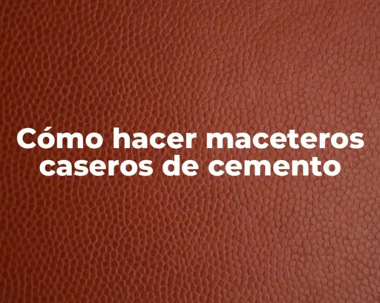 Cómo hacer maceteros caseros de cemento