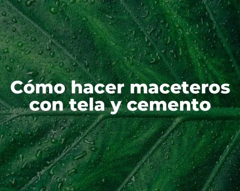 Cómo hacer maceteros con tela y cemento