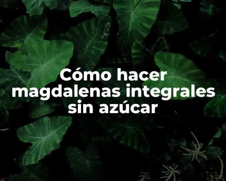 Cómo hacer magdalenas integrales sin azúcar