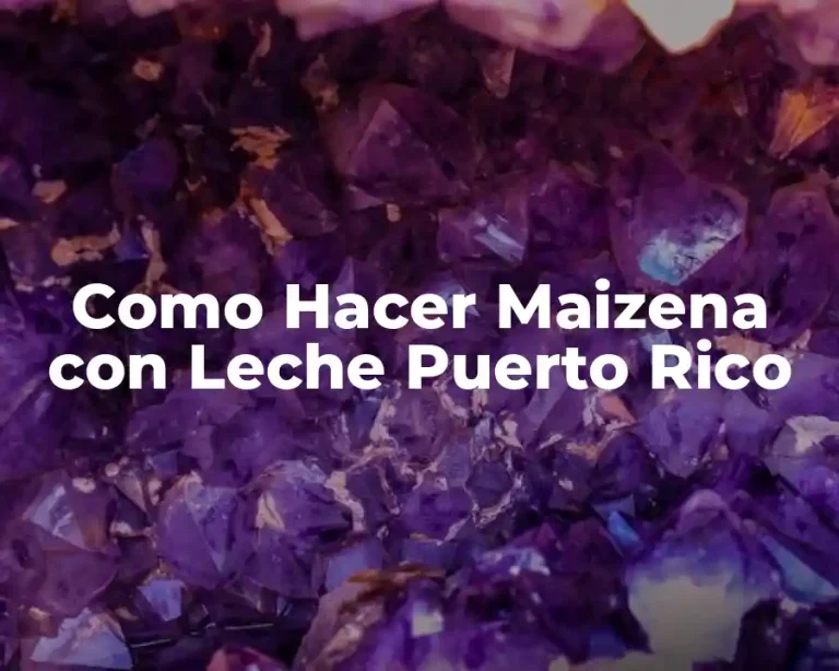 Como Hacer Maizena con Leche Puerto Rico