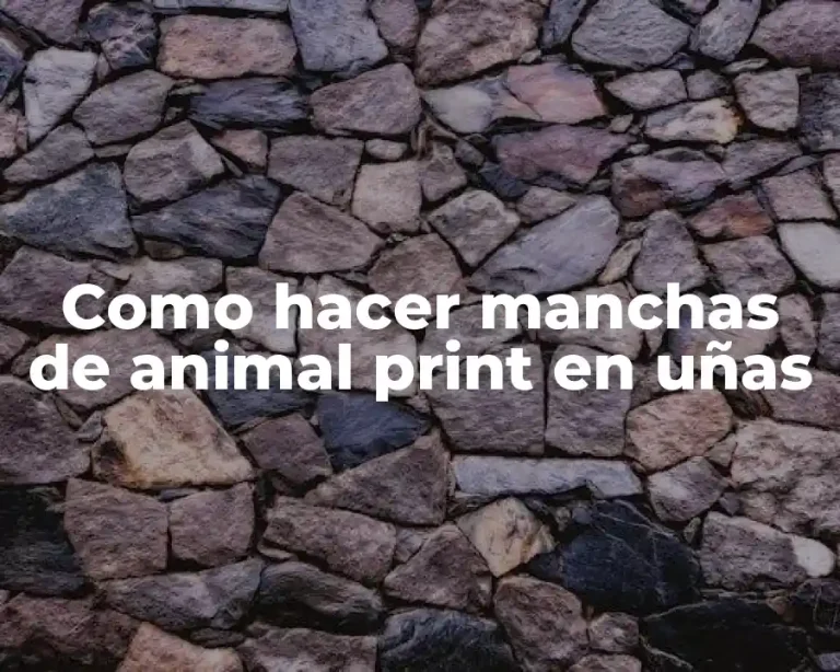 Como hacer manchas de animal print en uñas